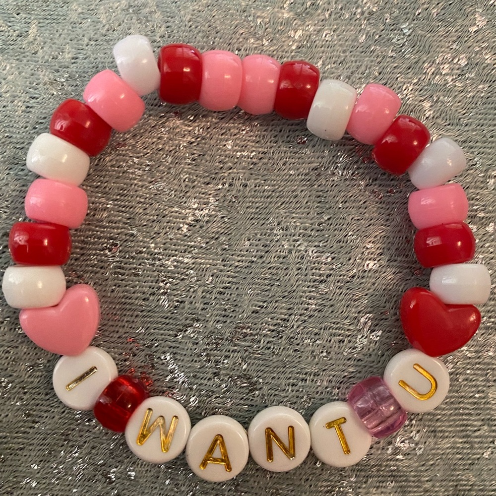 Kandi flirty beaded bracelet kawaii